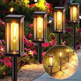 4pcs Solar Pathway Lights Outdoor, Solar Garden Lights Outdoor