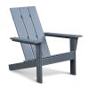 Outdoor Adirondack Chair for Relaxing, HDPE All-weather Fire Pit Chair, Patio Lawn Chair for Outside Deck Garden Backyardf Balcony, Grey